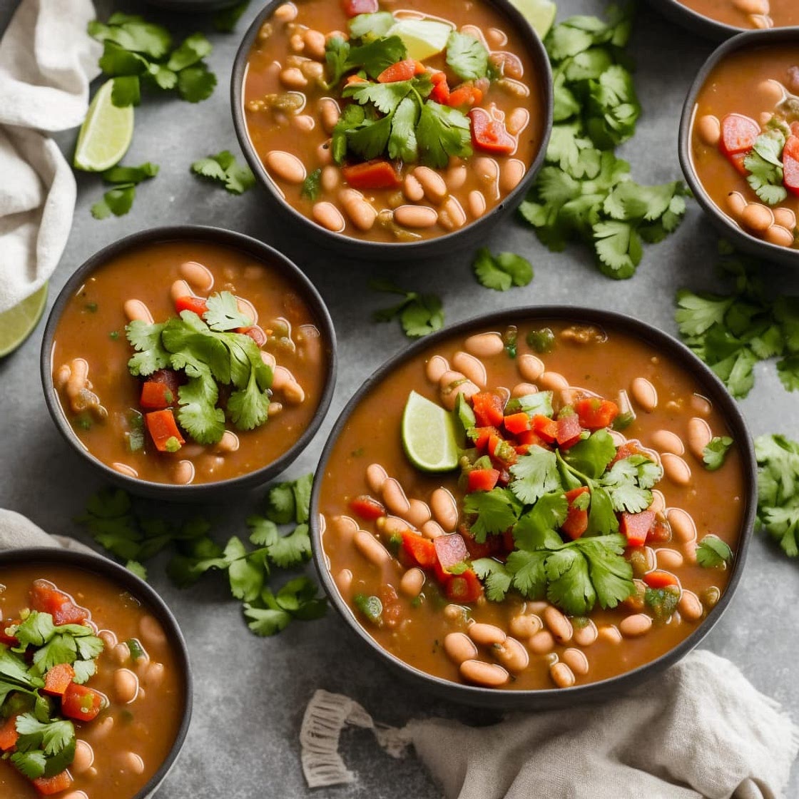 Mexican Bean Soup with Guacamole Recipe