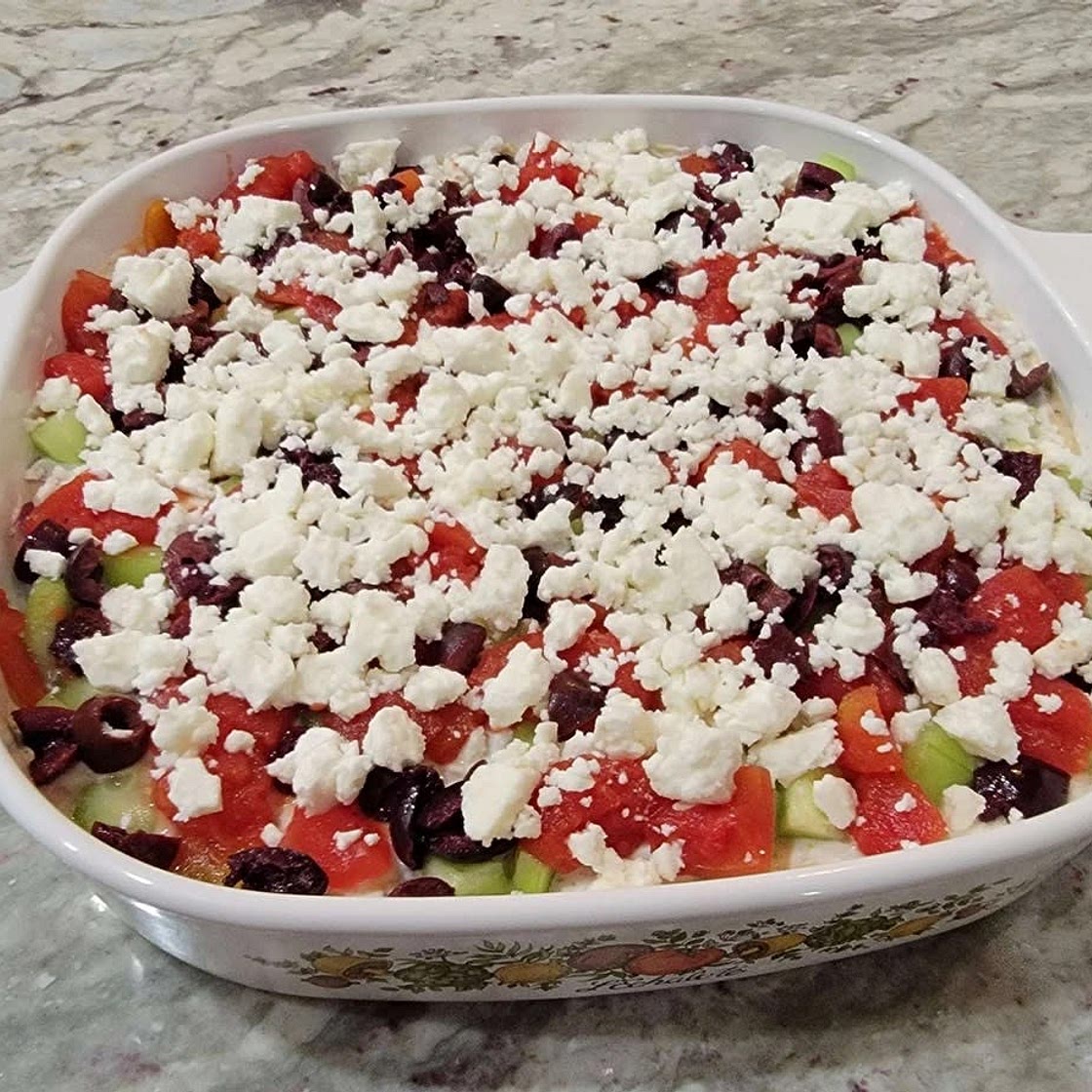 Roy’s Light Mediterranean 7-Layer Dip