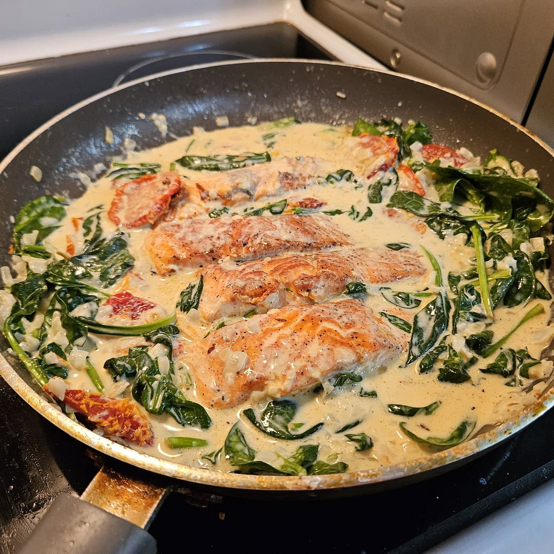 Creamy Garlic Butter Tuscan Salmon