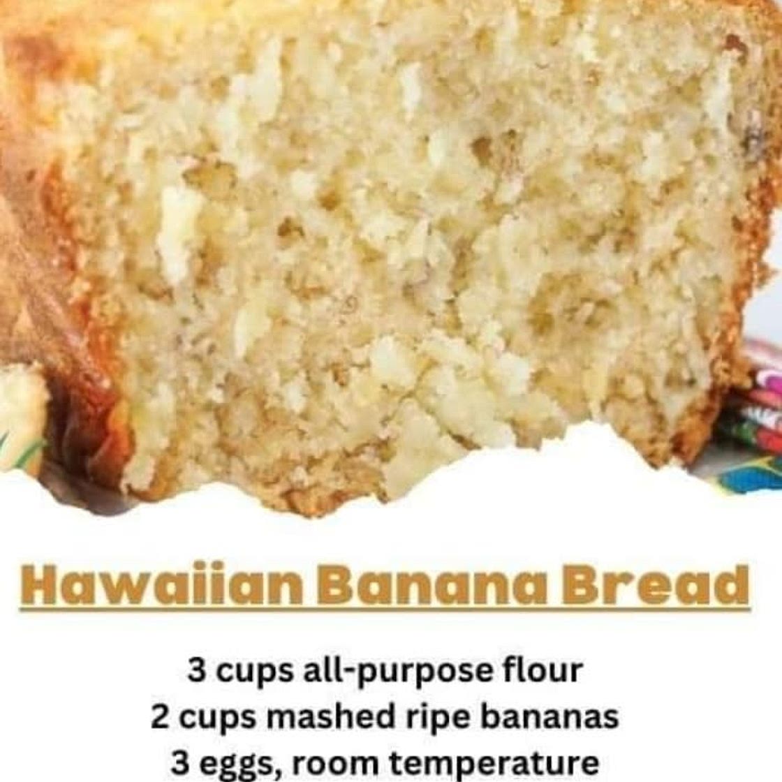 Hawaiian Banana Bread