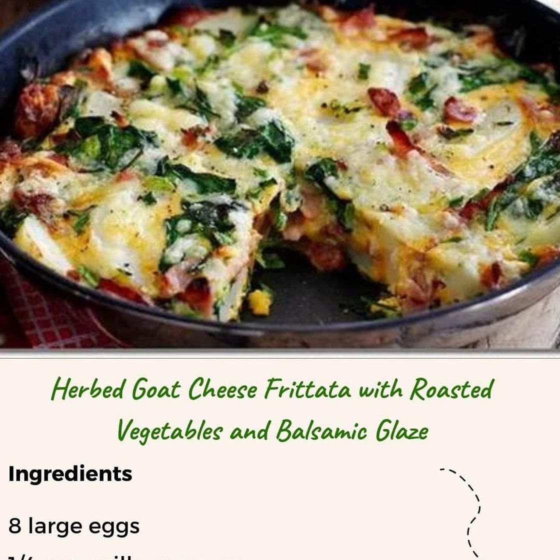 Roasted vegetables frittatta