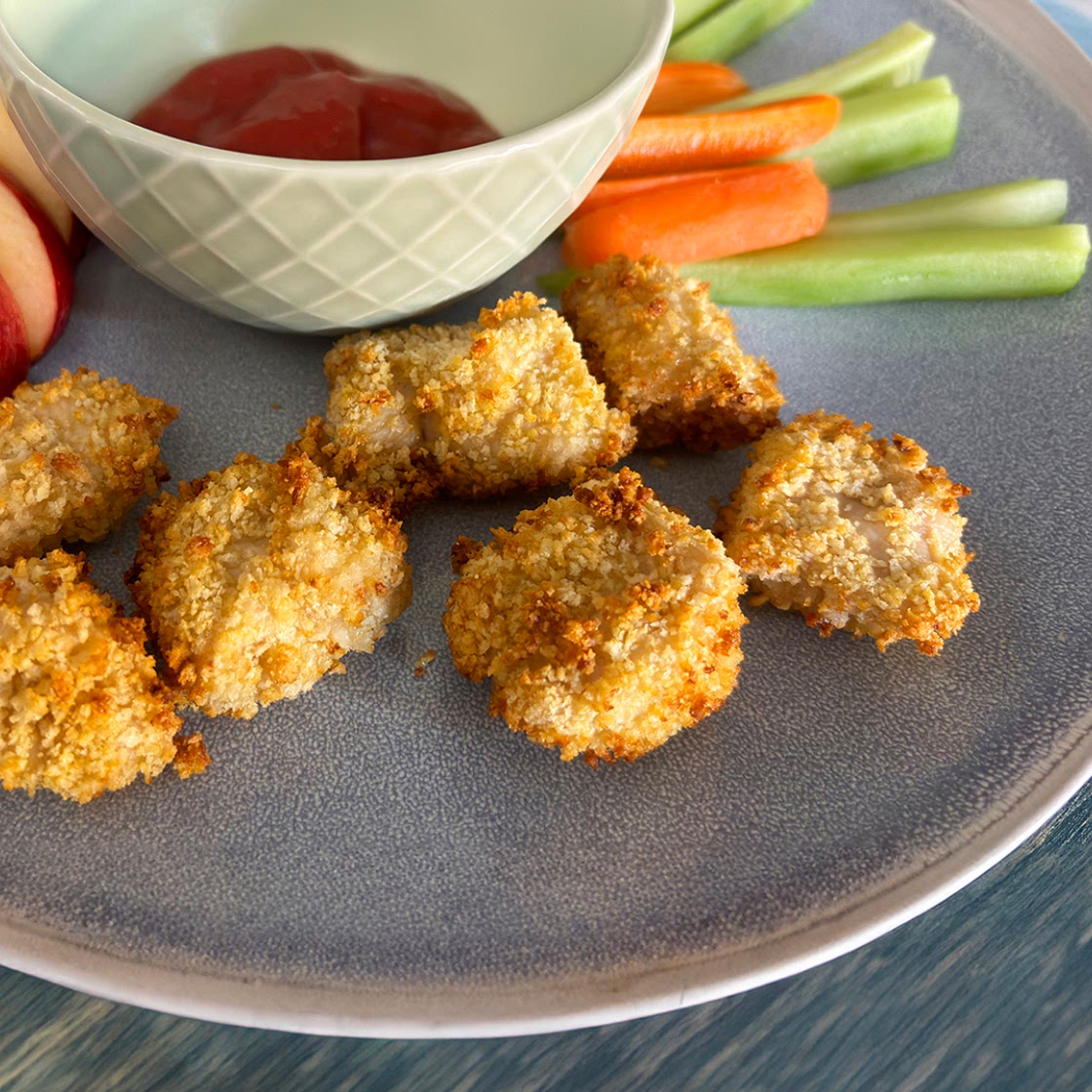 Crispy Chicken Nuggets, Mess Free, Real Chicken | Air Fryer Nuggets