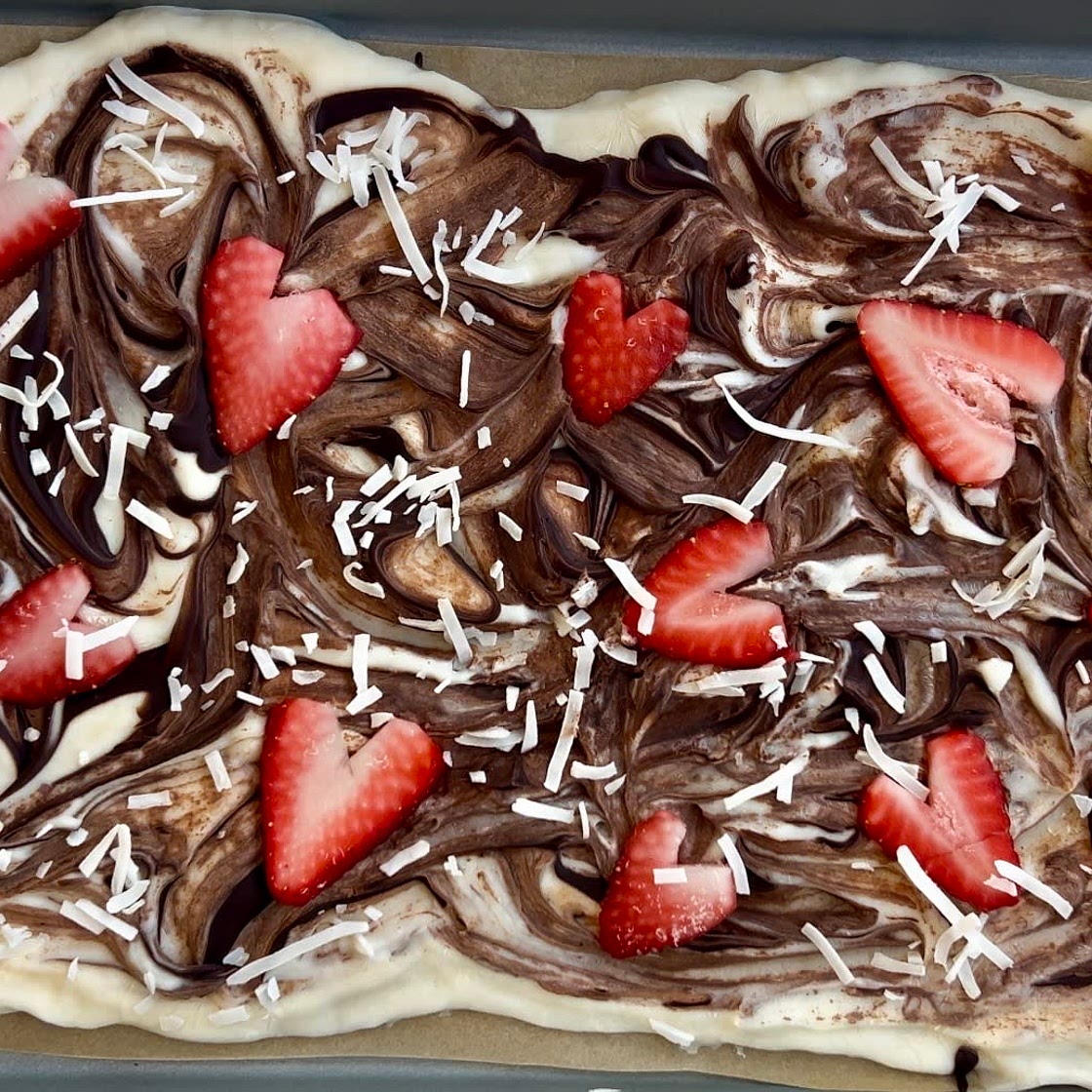 Valentine's Day Yogurt Bark
