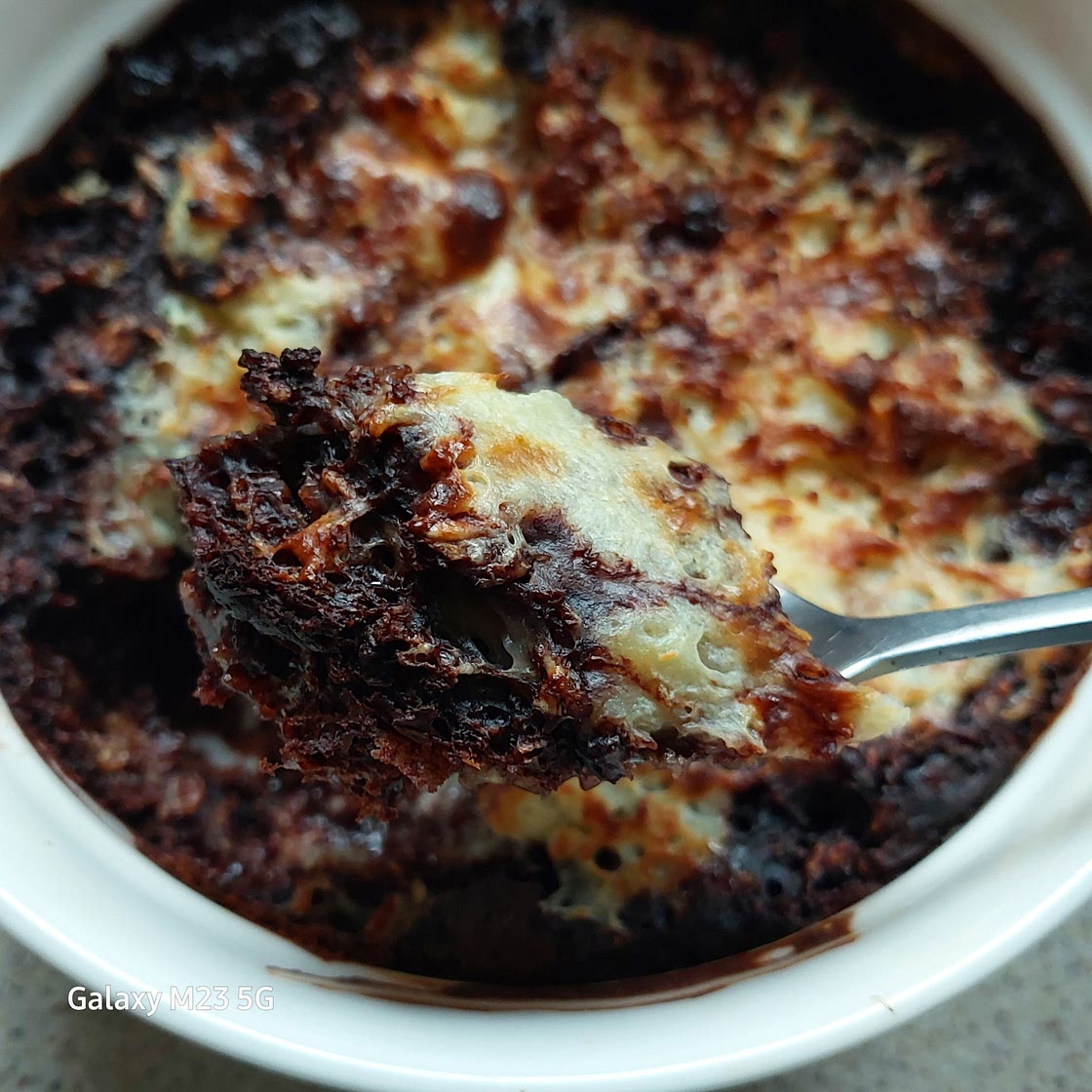 Cheesecake brownie baked oats