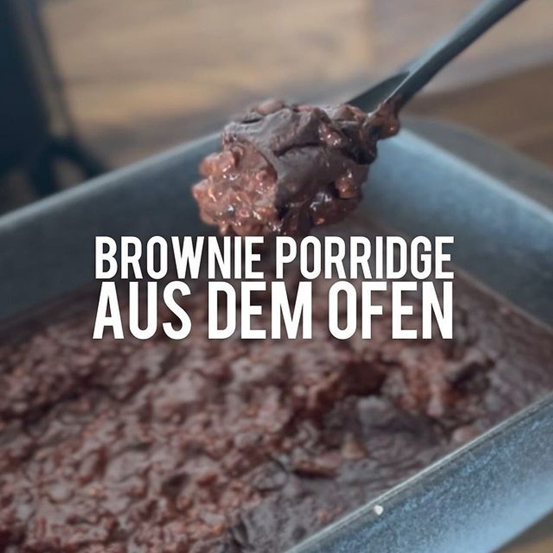 Brownie Porridge aus dem Ofen