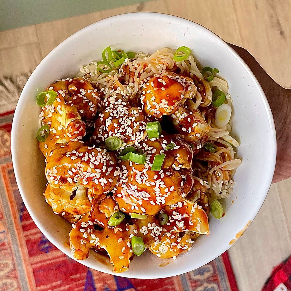SWEET + STICKY SESAME CAULIFLOWER 🥢