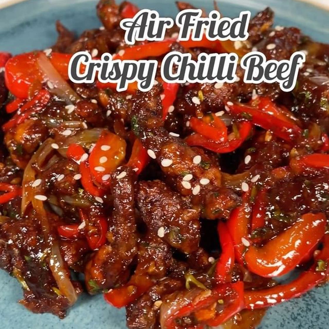 Crispy chilli beef fakeaway from IG