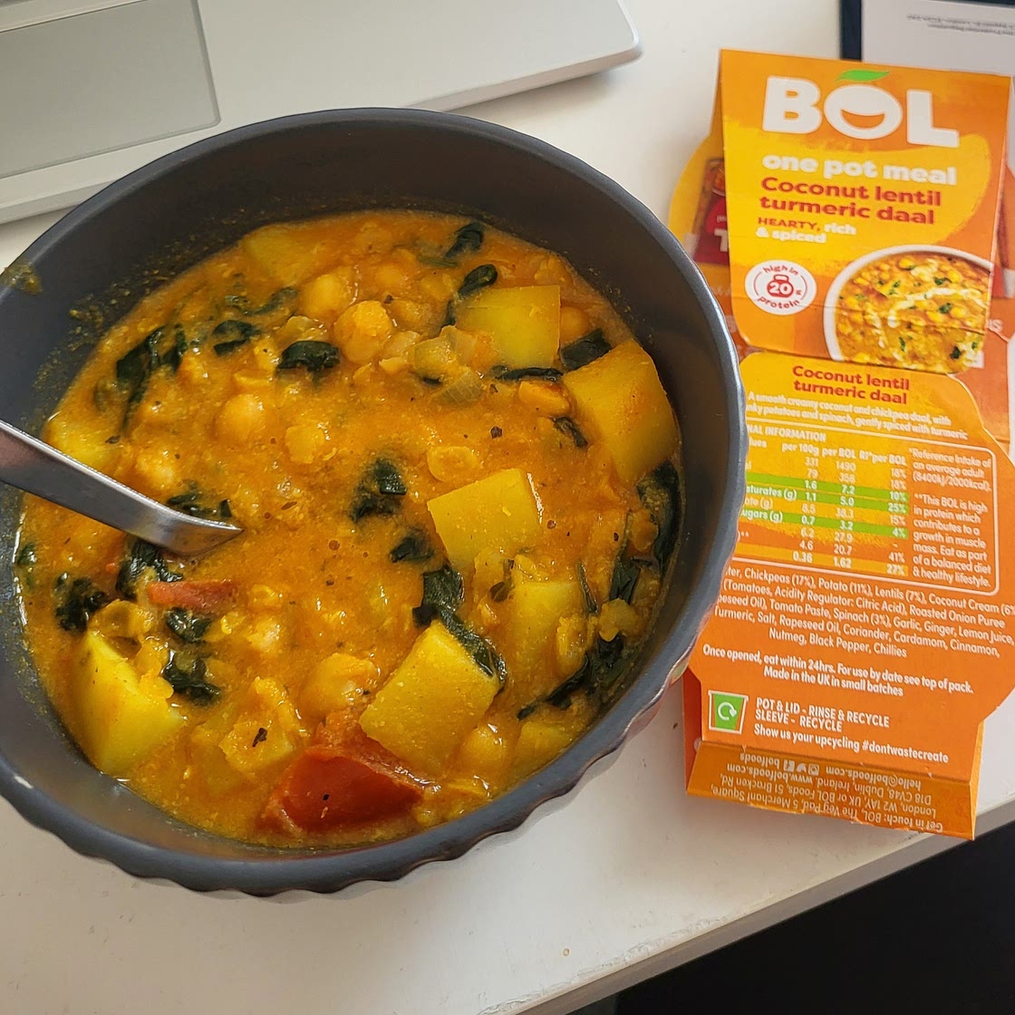 Vegan one pot meal: coconut lentil turmeric daal