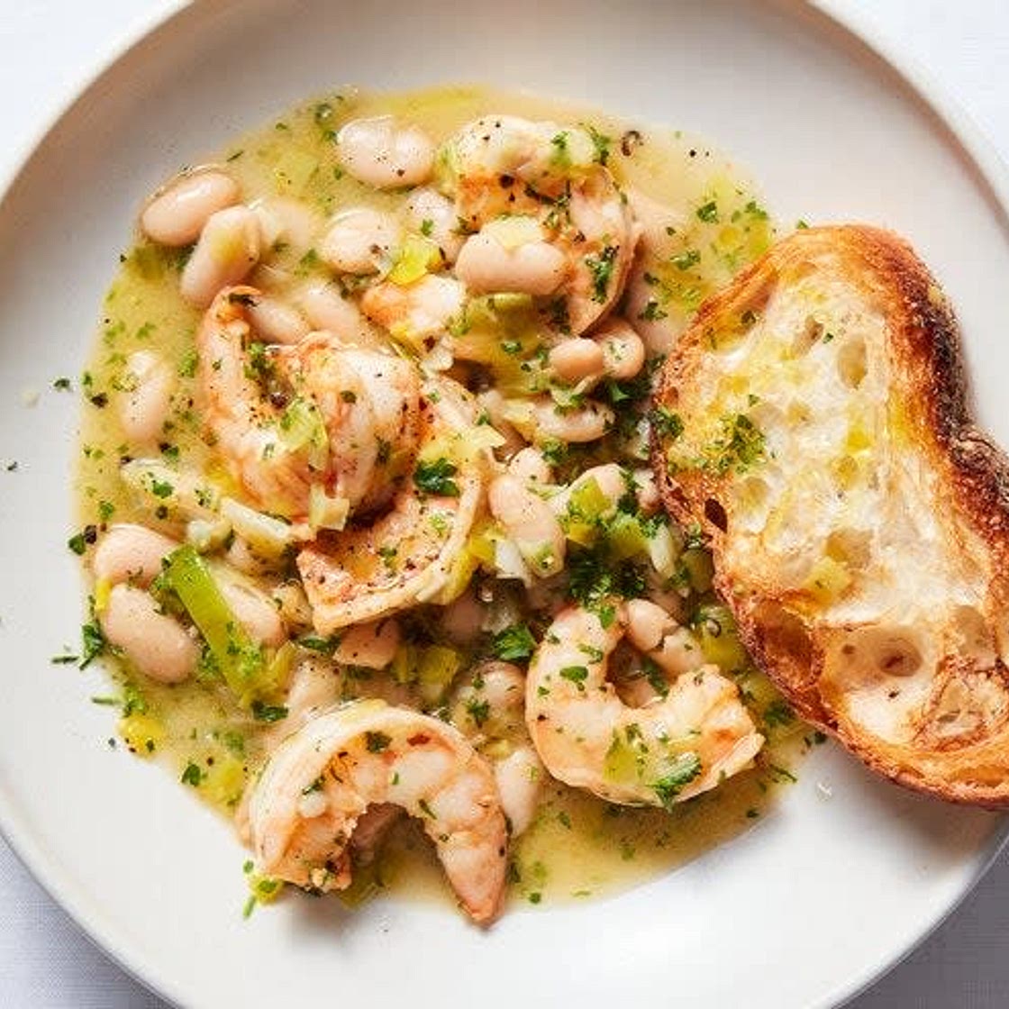 Lemony Shrimp and and Bean Stew