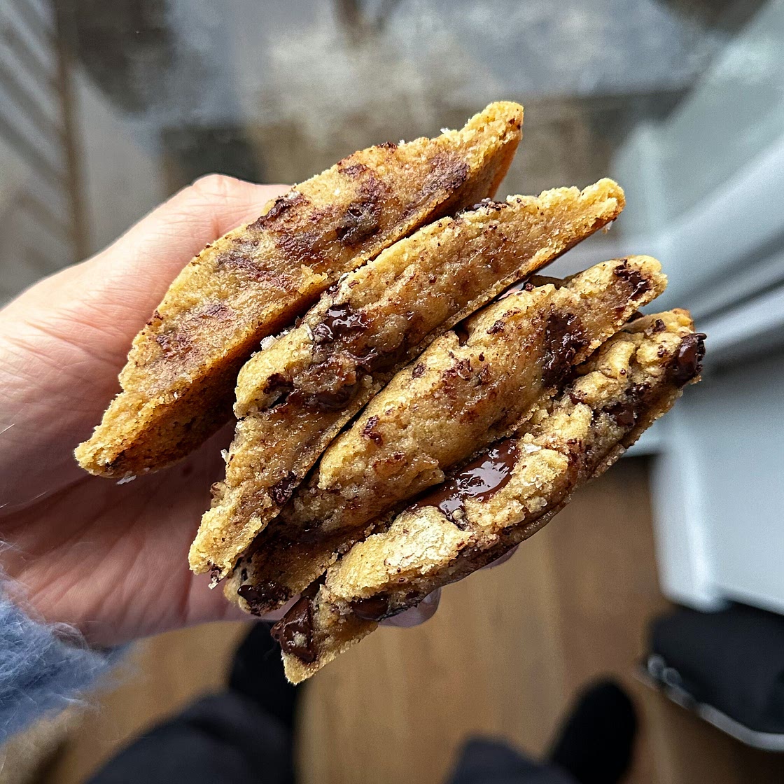 Brown Butter and Bread Flour Chocolate Chip Cookies