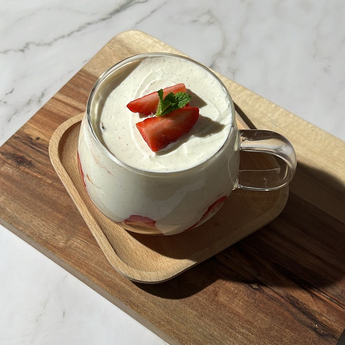 Strawberry & cream dessert