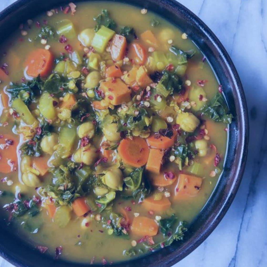 Spiced lentil soup