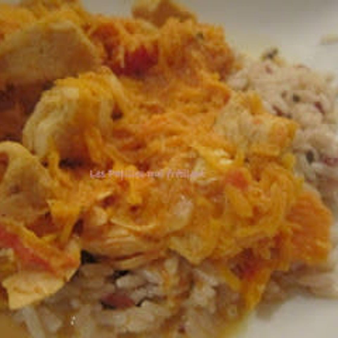 Poulet aux carottes rapées et lait de coco