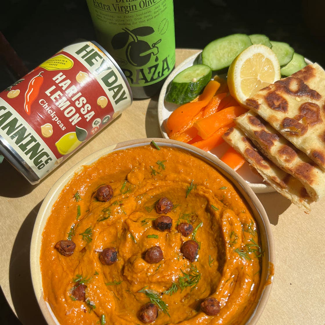 Harissa Hummus with Heyday Canning