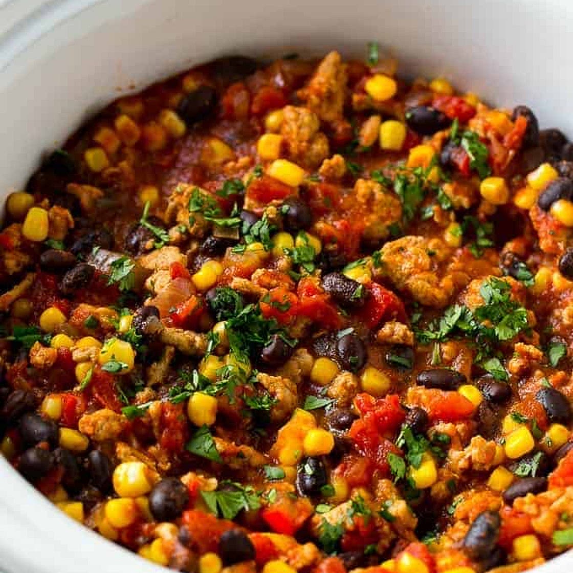 SLOW COOKER SOUTHWEST TURKEY CHILI