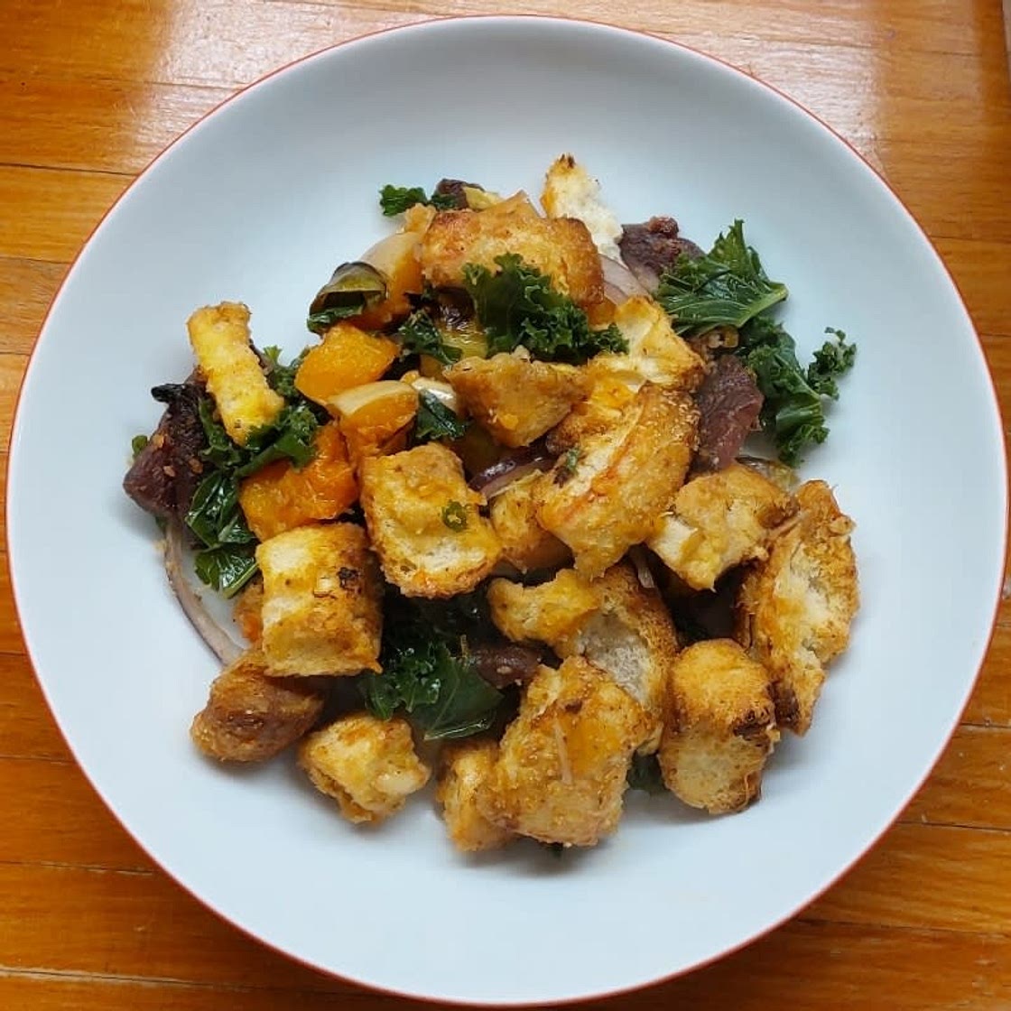 winter panzanella salad