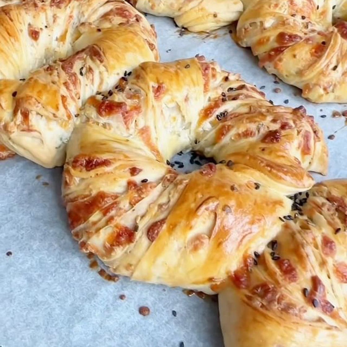  Savory cheese stuffed twists