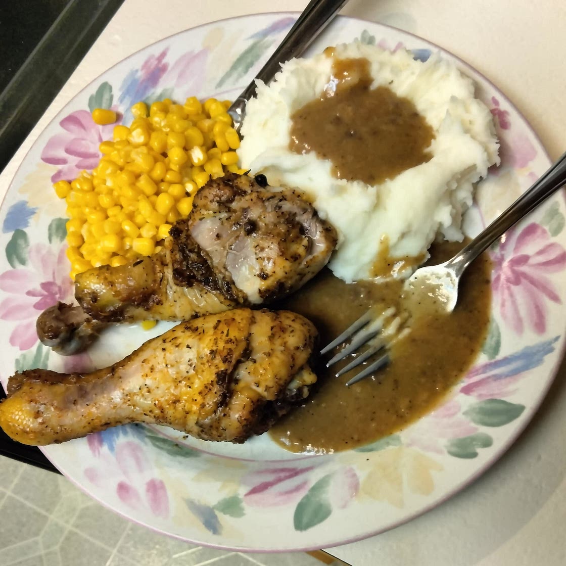 Gravy Baked Chicken (thighs & drumsticks) - 5 min prep!