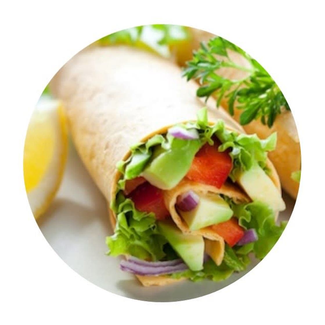 Hummus veggies wrap