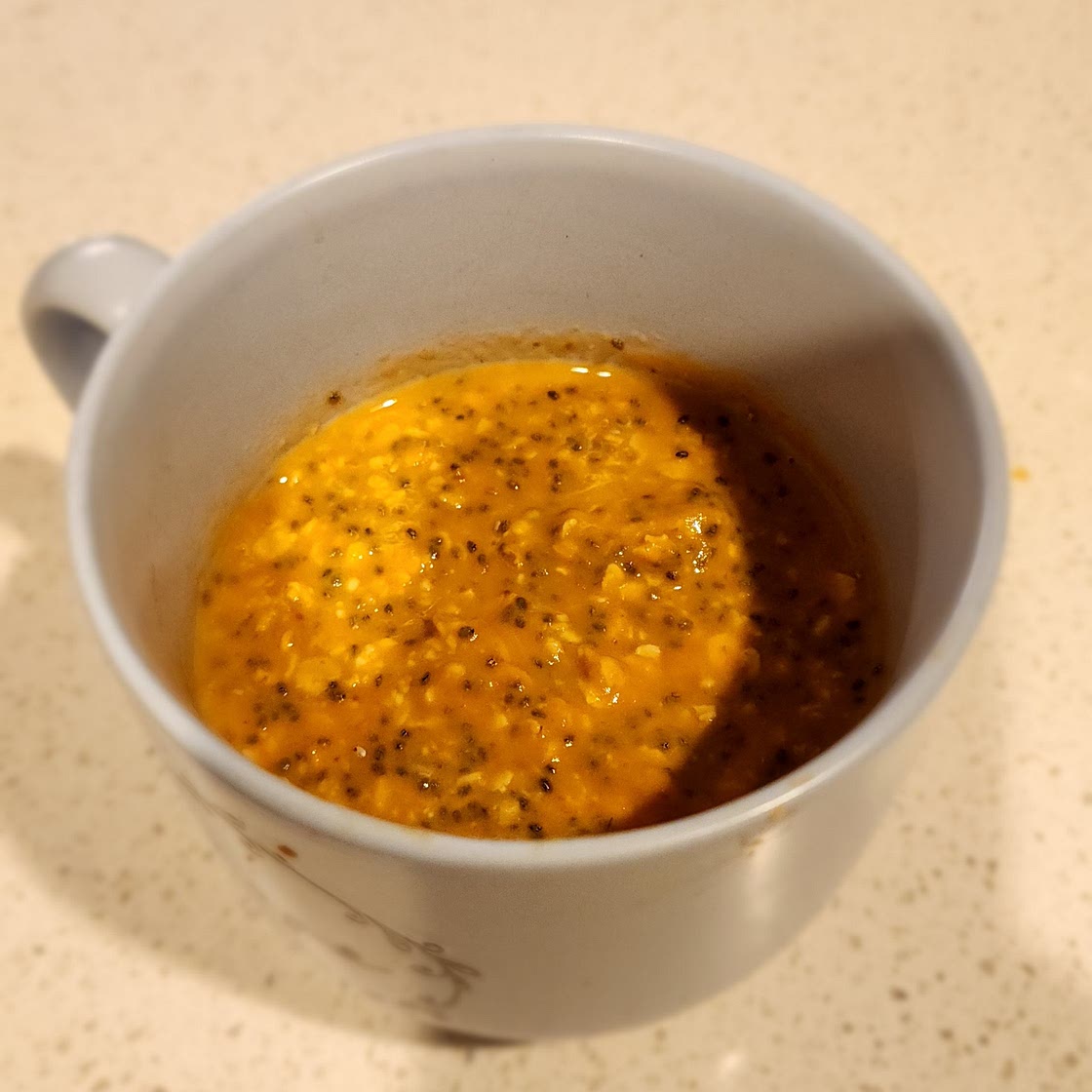 high fiber overnight oats with pumpkin and chia