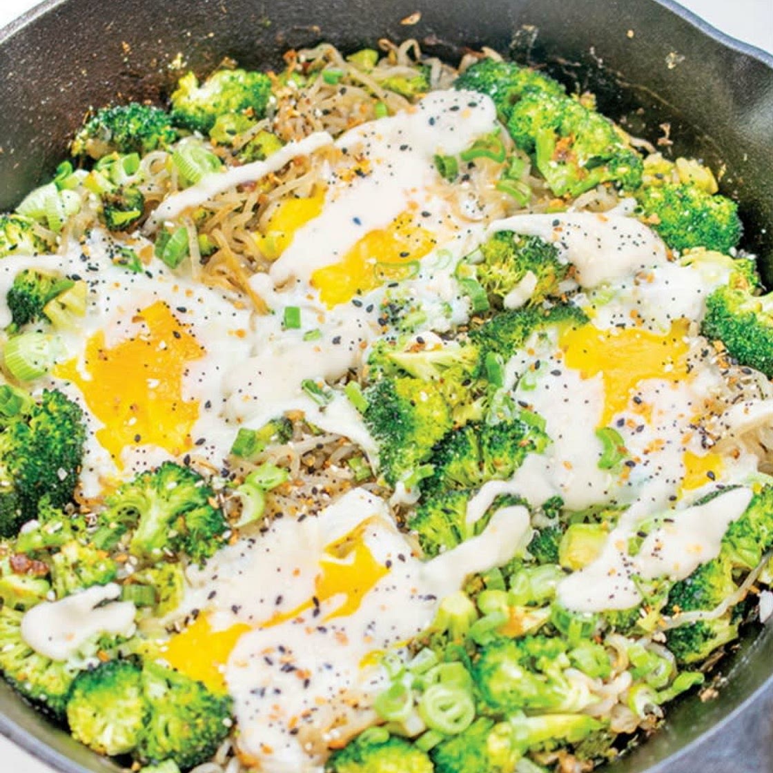 Broccoli Noodle Egg Skillet