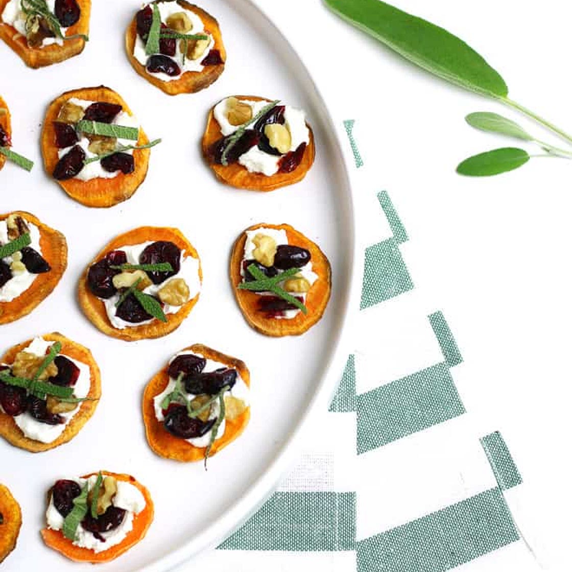 Cranberry Sweet Potato Toast Bites