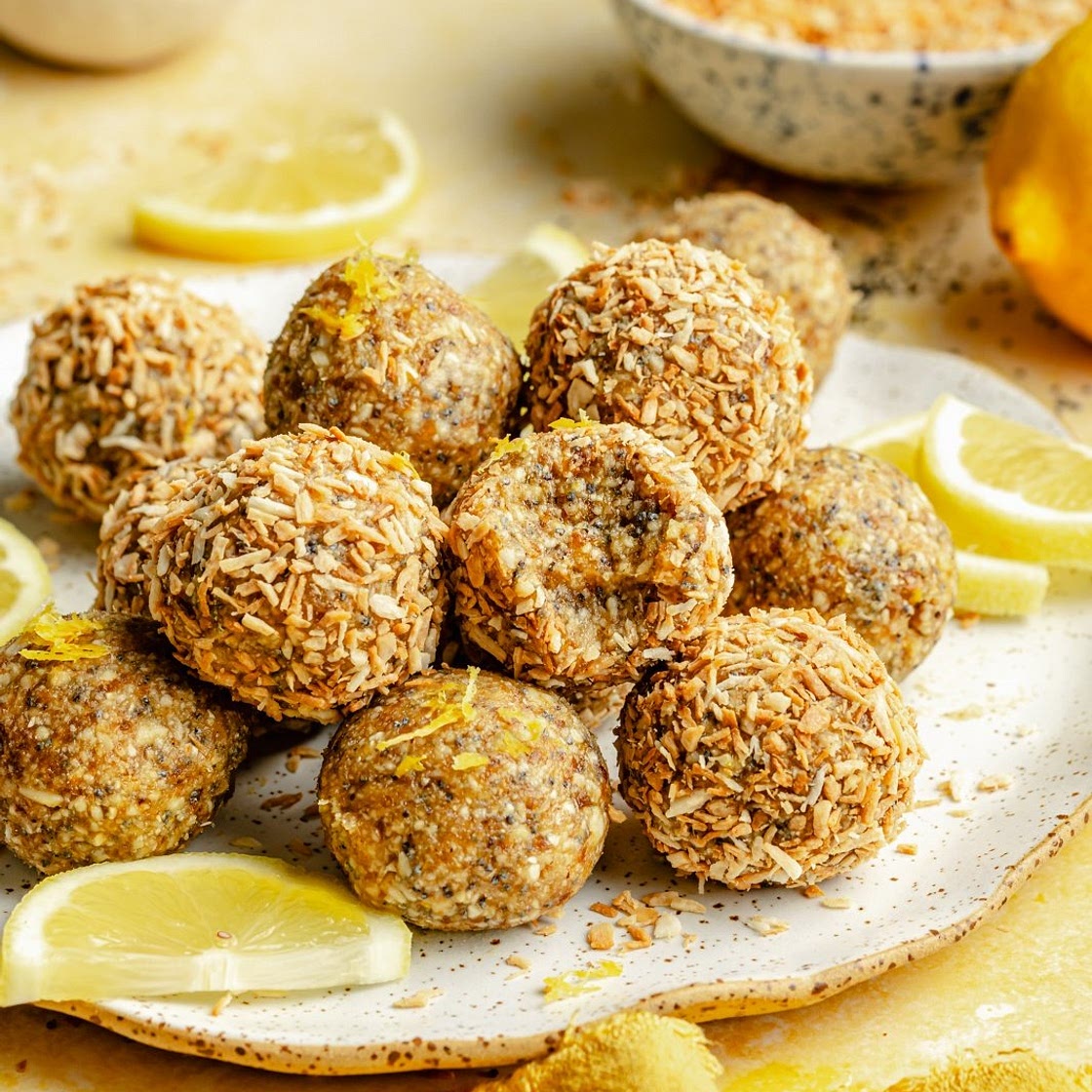 Lemon Poppy Seed Cake Energy Bites