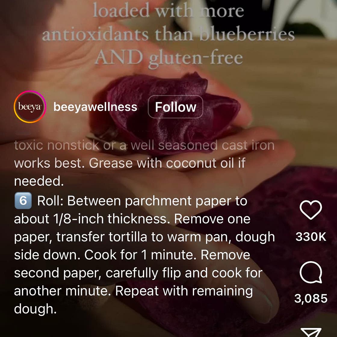 Purple Sweet Potato Wrap