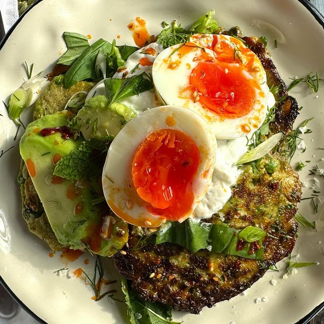 Pea pancakes 