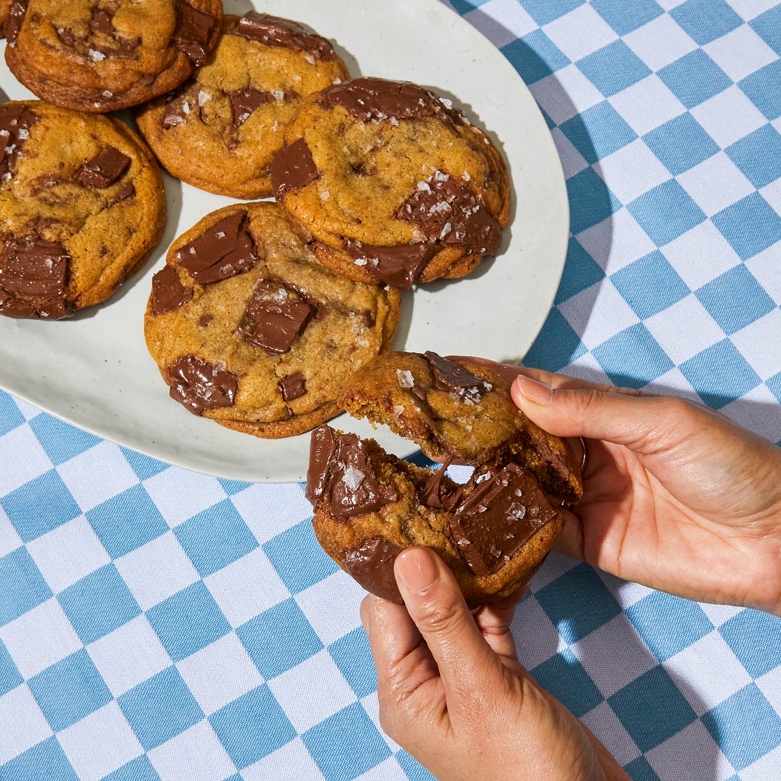 Salty Brown Butter Milk Chocolate Chip Cookies