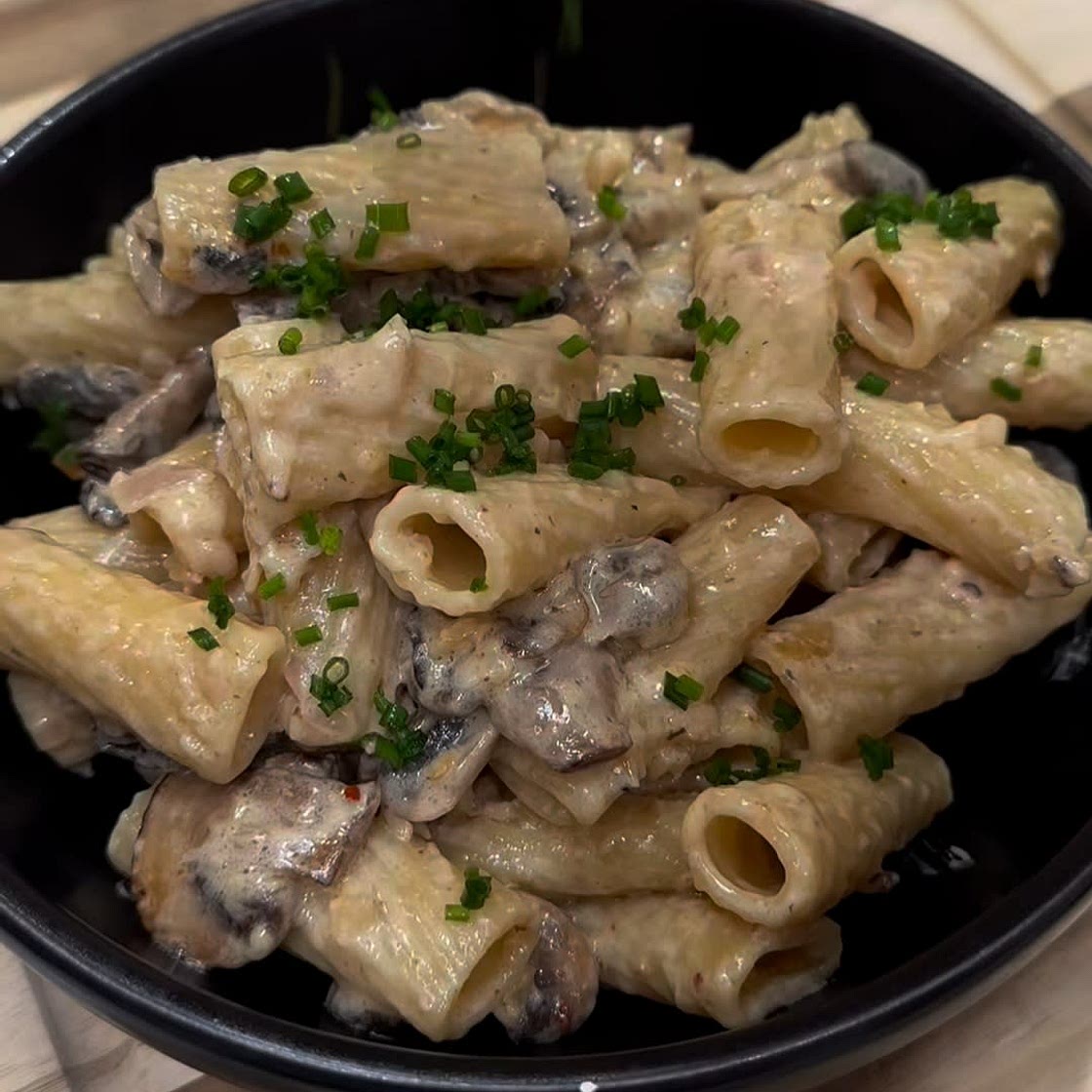 Miso Mushroom Cream Pasta
