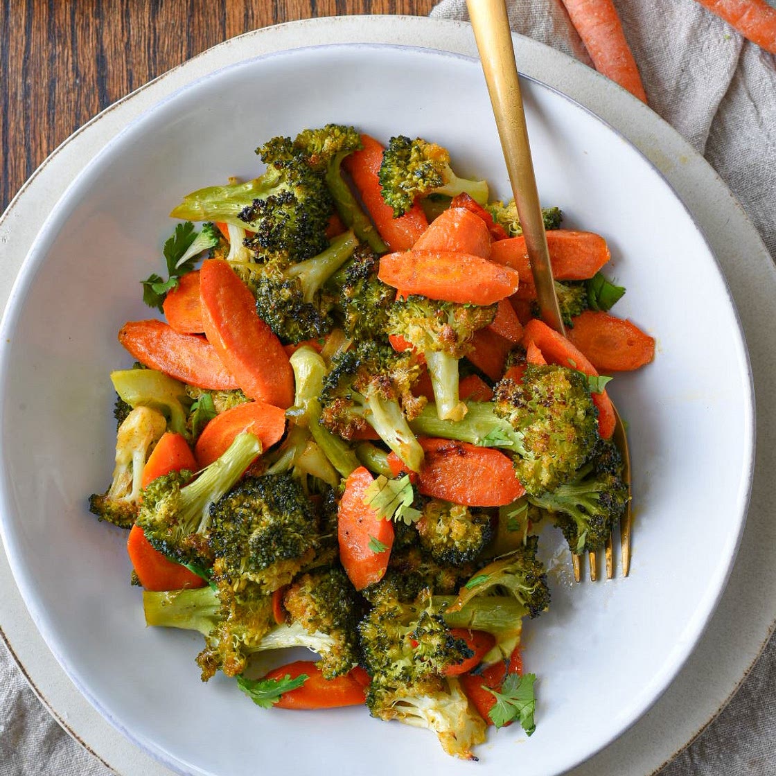 Roasted Broccoli and Carrots