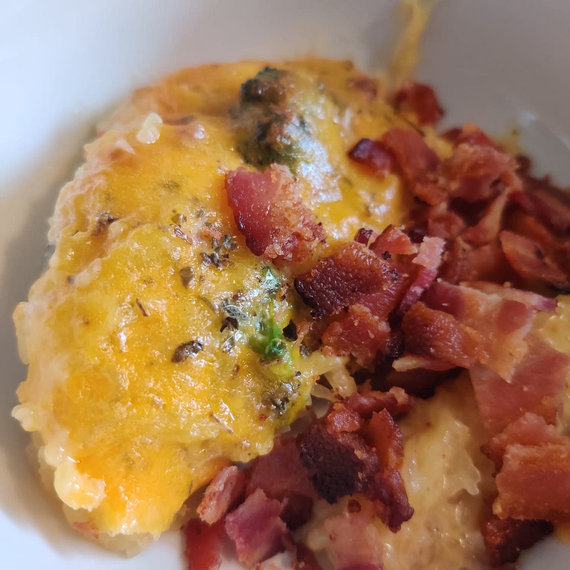 Broccoli-Cheddar Spaghetti Squash Casserole