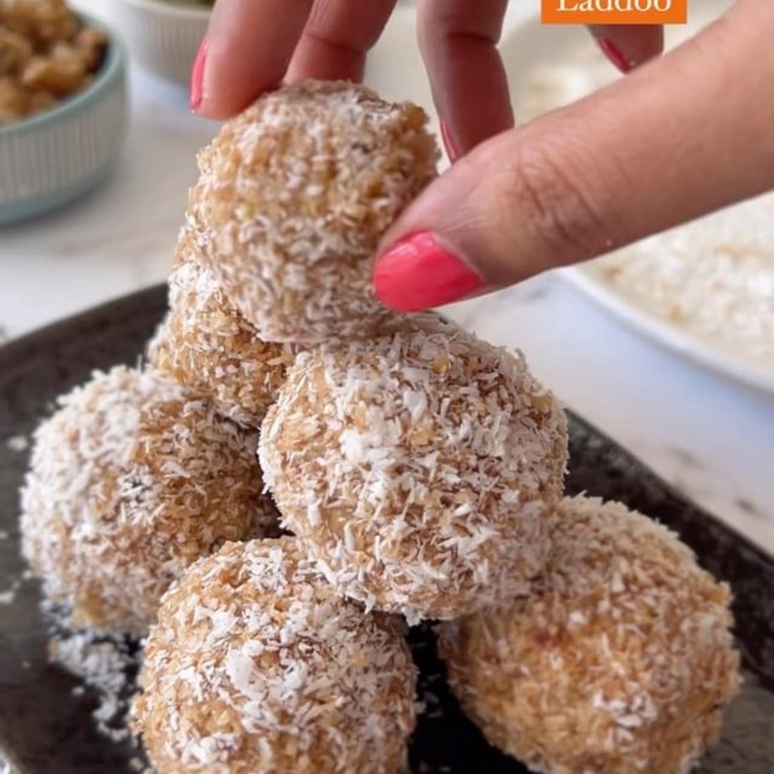 Coconut Walnut Laddoo🥮