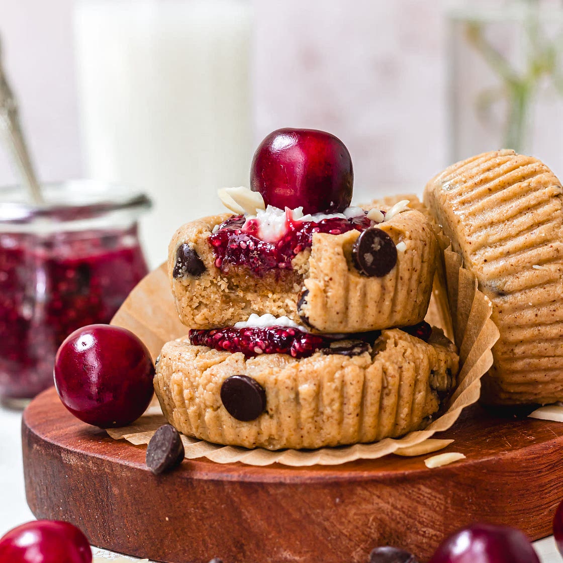Picota Cherry Bakewell Cookie Cups