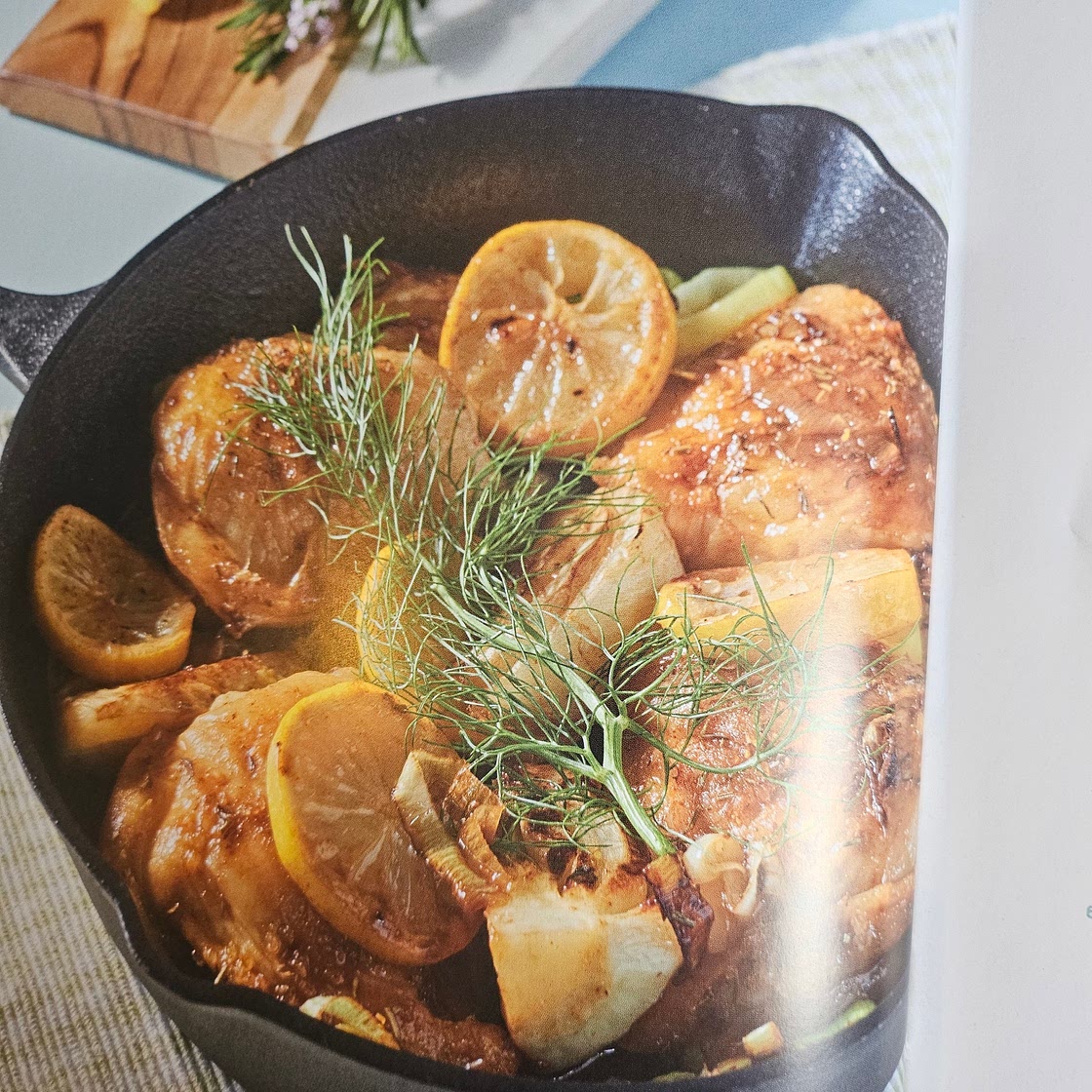 Crisp roast chicken in AU Jus