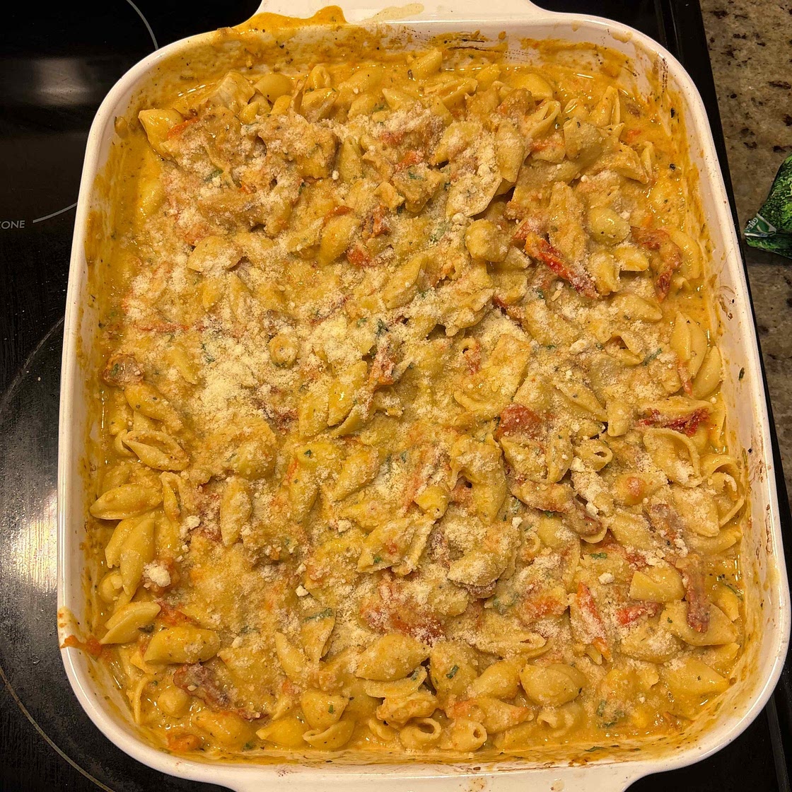 Baked Hummus Pasta
