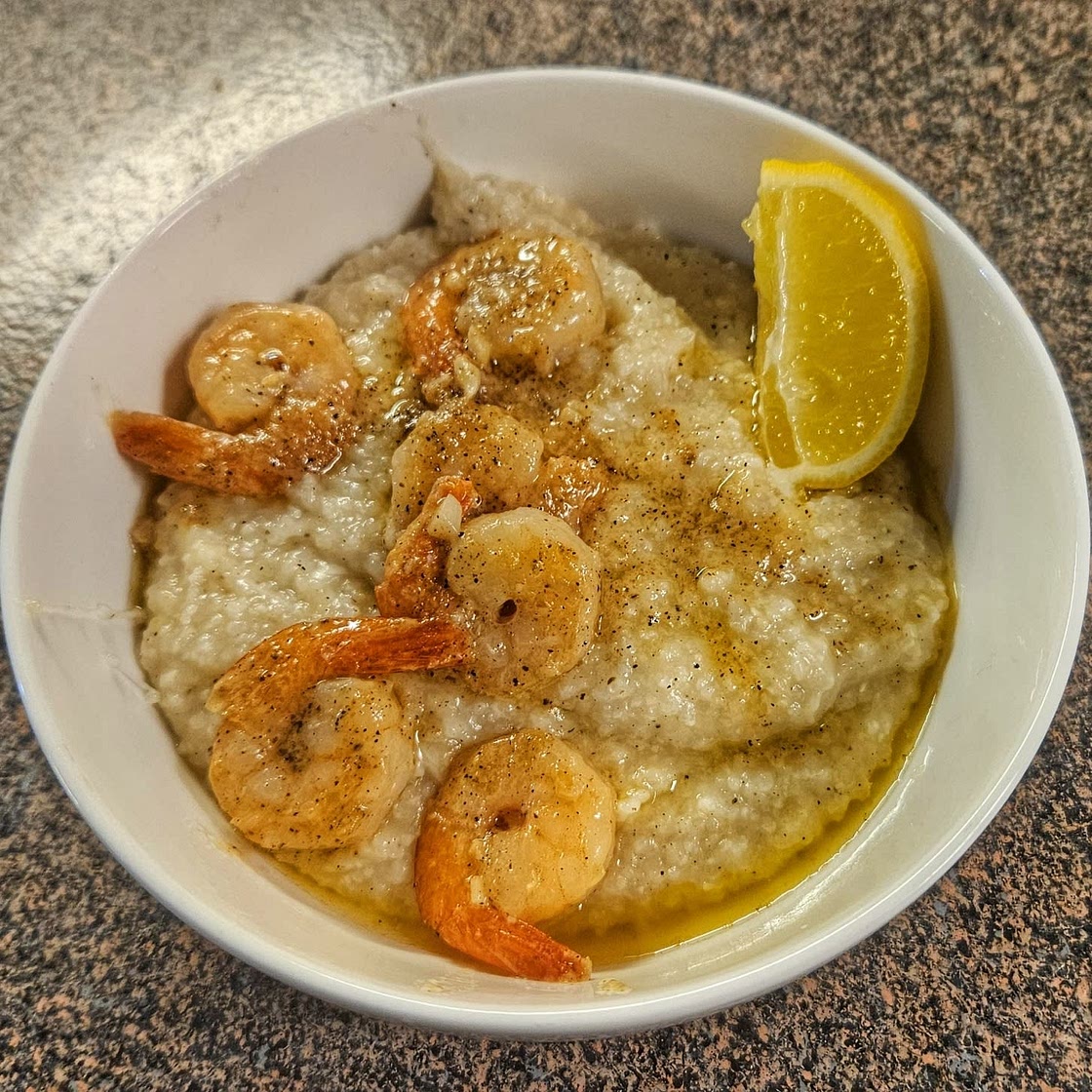 Lemon-Garlic Shrimp and Grits