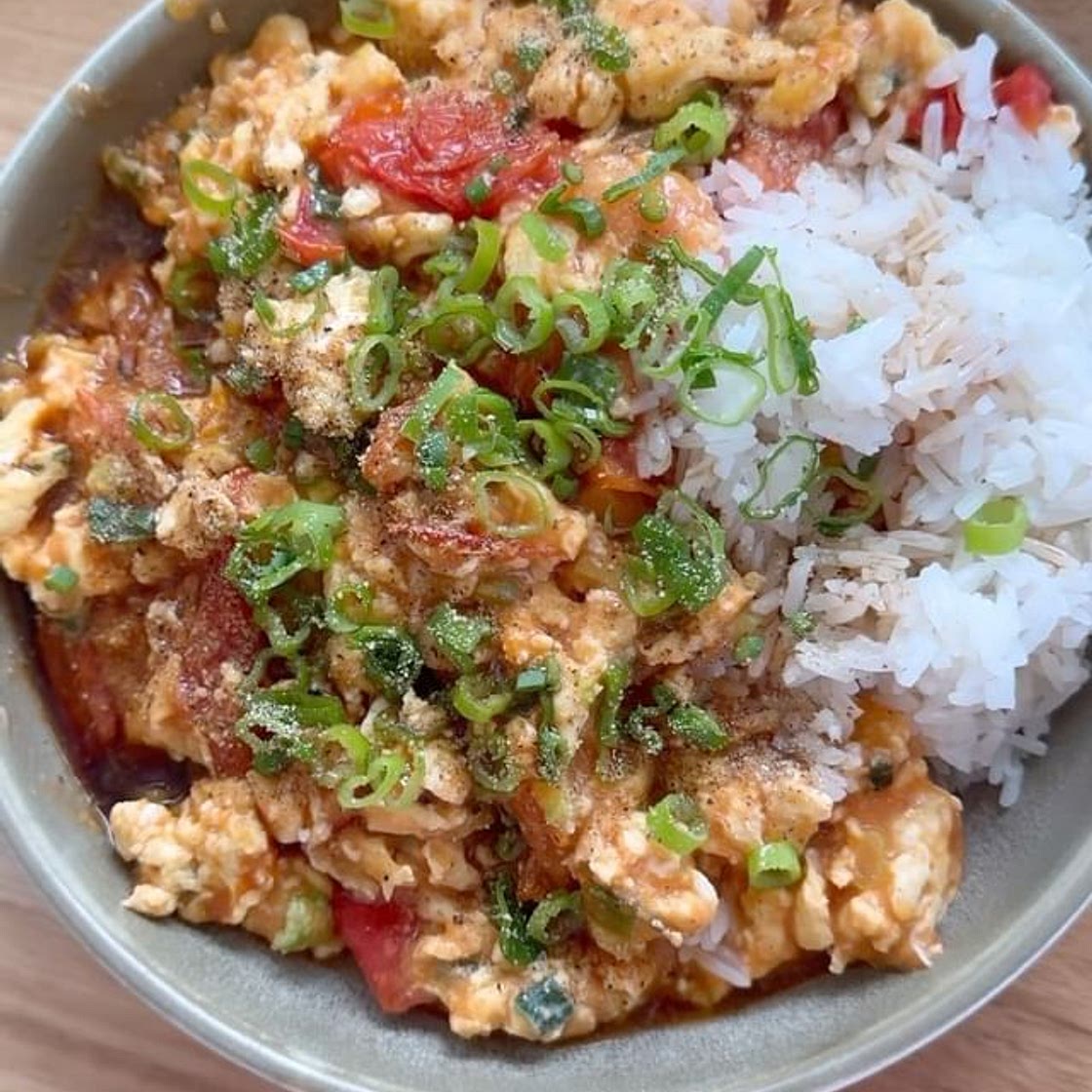 Chinese style tomato egg rice 