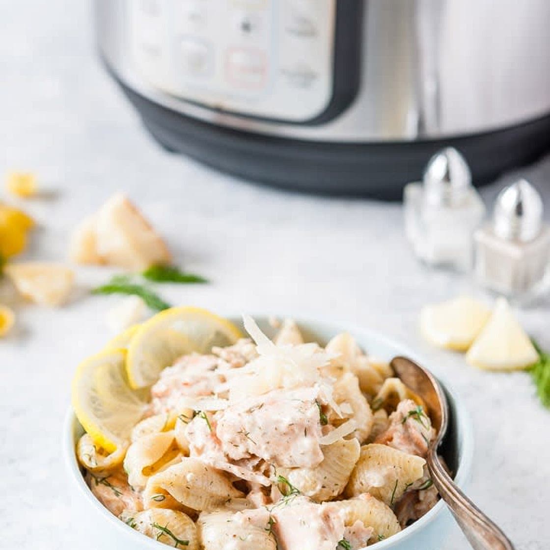 Instant Pot Creamy Salmon Pasta