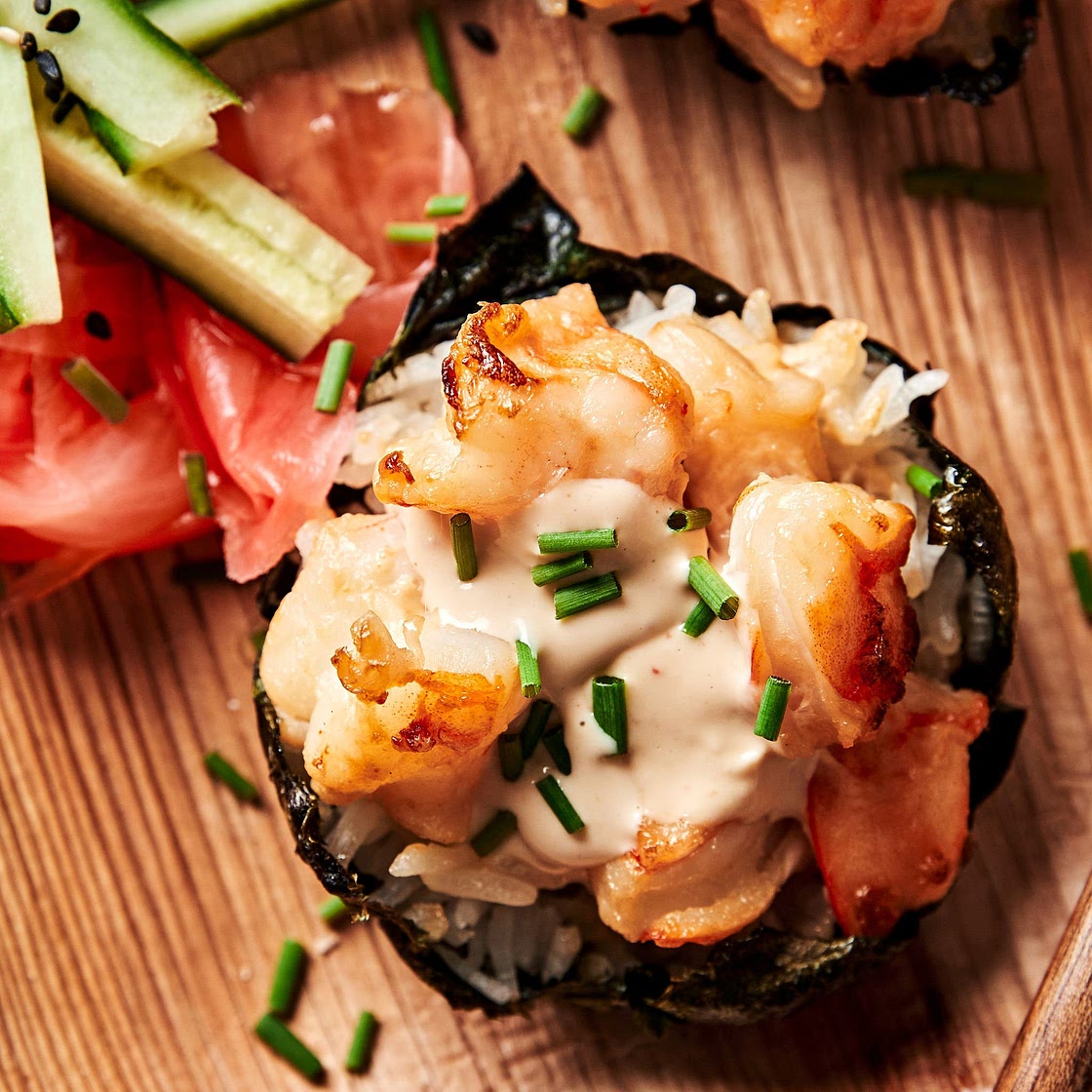 Viral Crispy Shrimp Sushi Cups