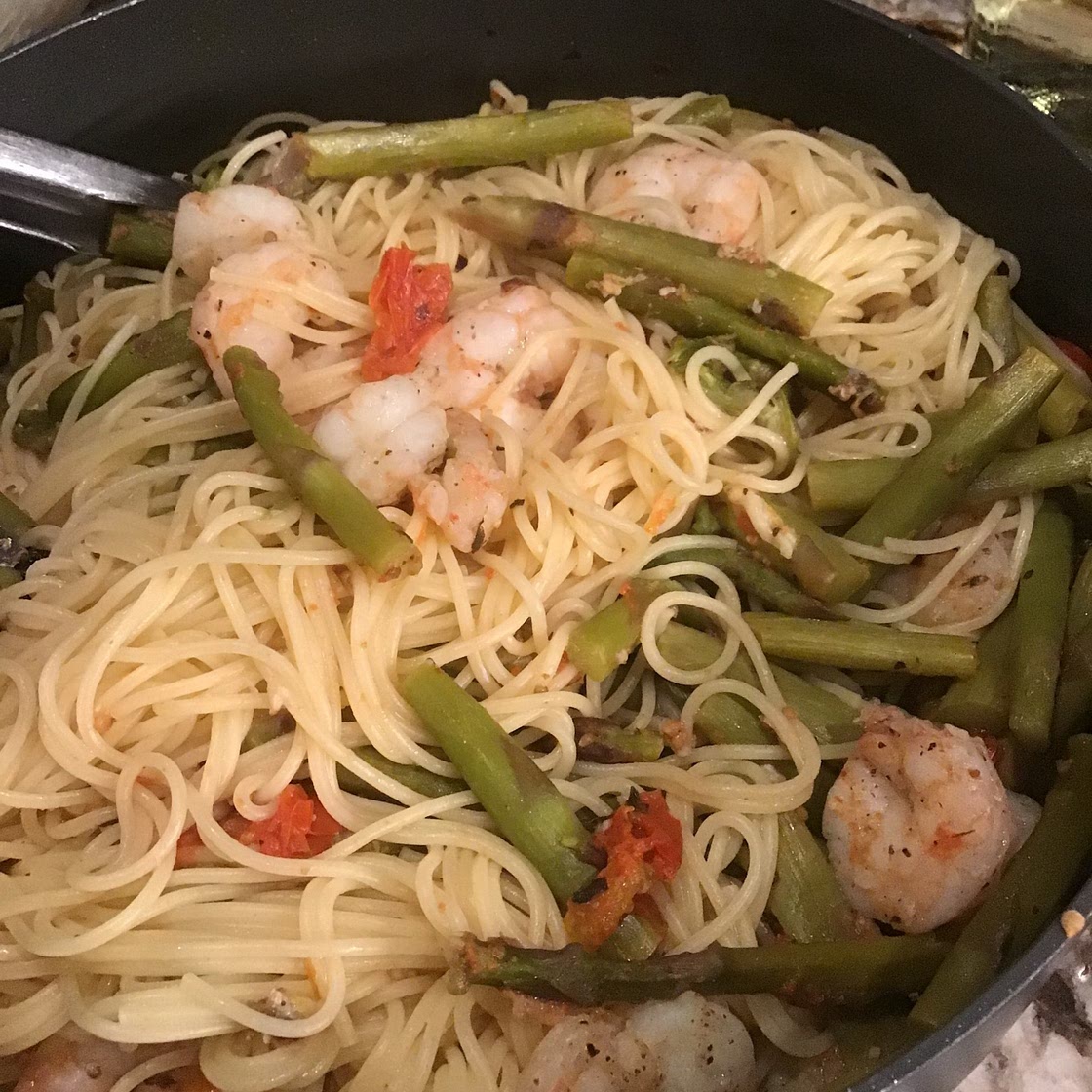 Angel Hair with Shrimp and Asparagus
