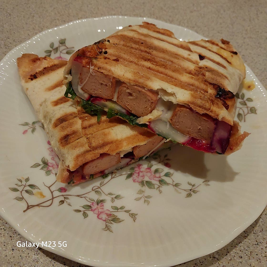 Vegetarian sausage wrap