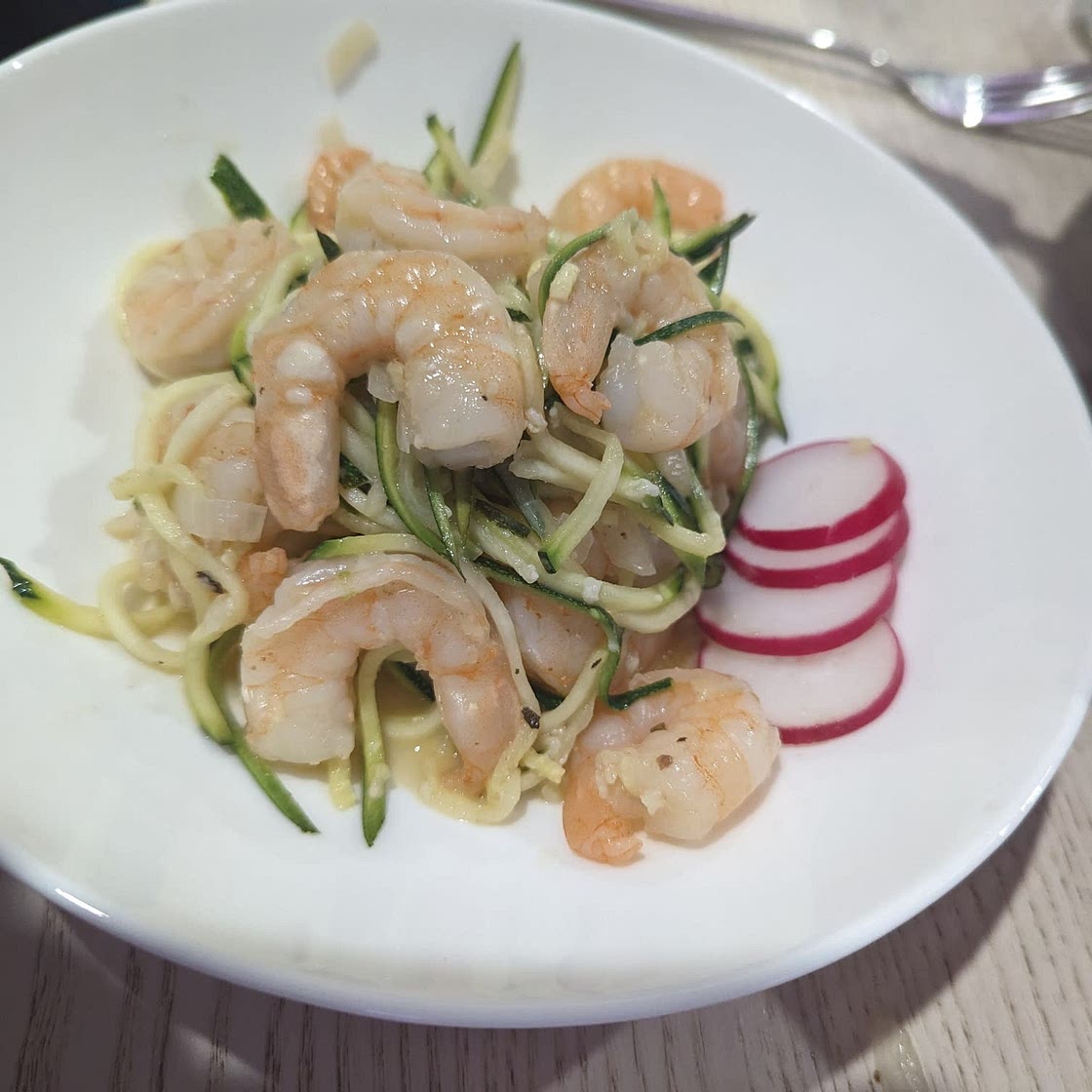 Zucchini Noodles with Garlic Shrimp
