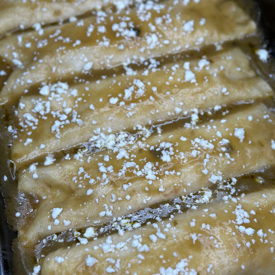Green Chile Chicken Enchiladas