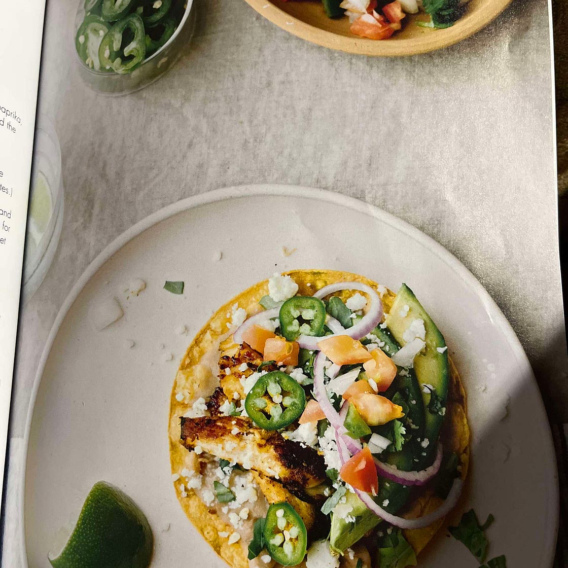 Fiber-full chicken tostadas