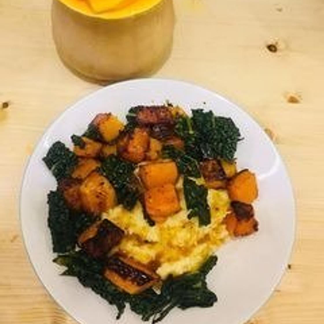 Omnia Roasted Squash, Vegan Mash with Mango, lime & Chilli Dressing