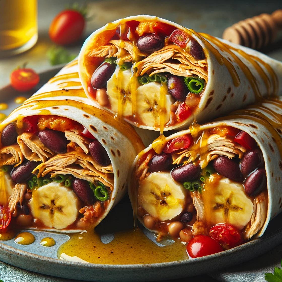 Tortilla à la banane et haricots rouges
