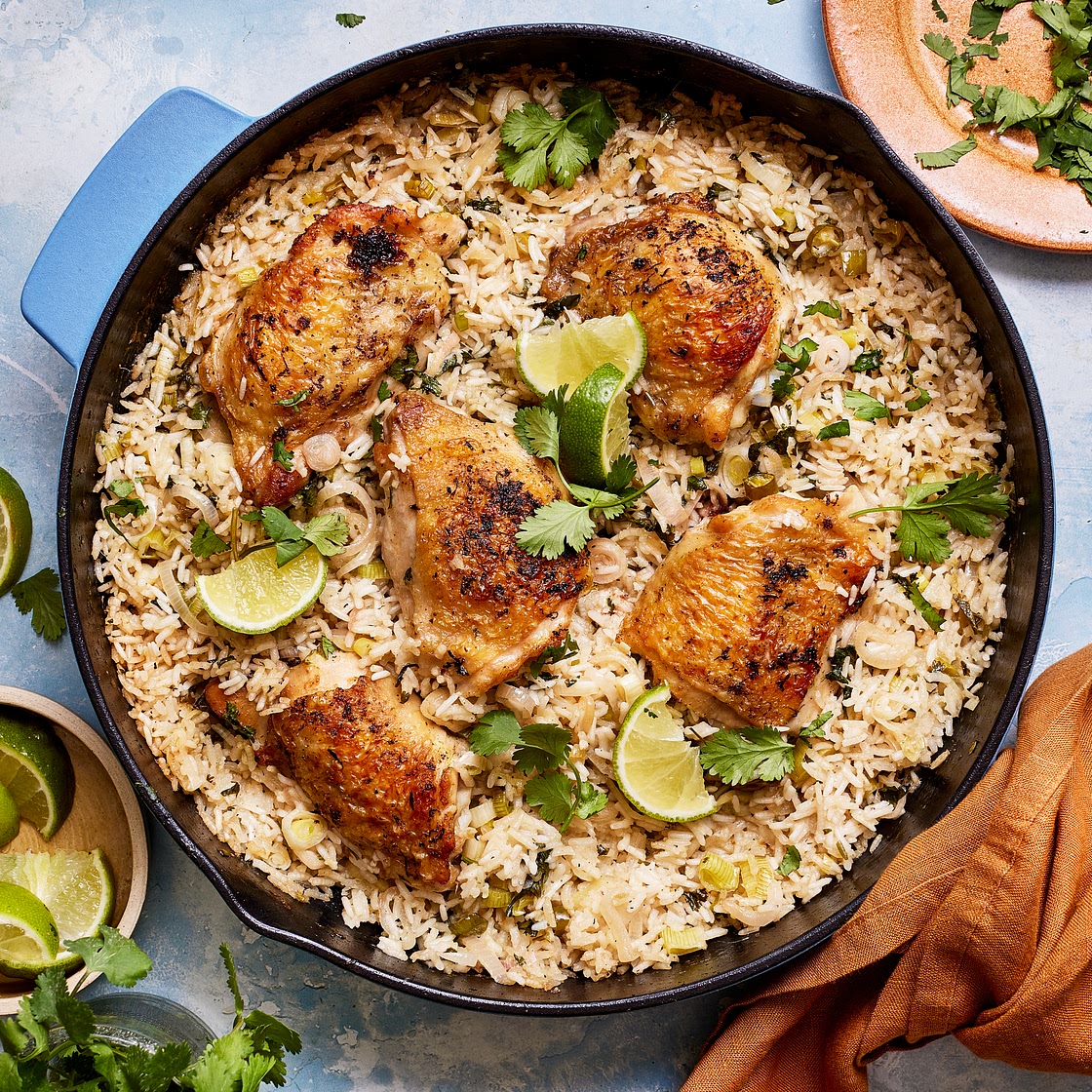 One-Pan Coconut Lime Chicken and Rice