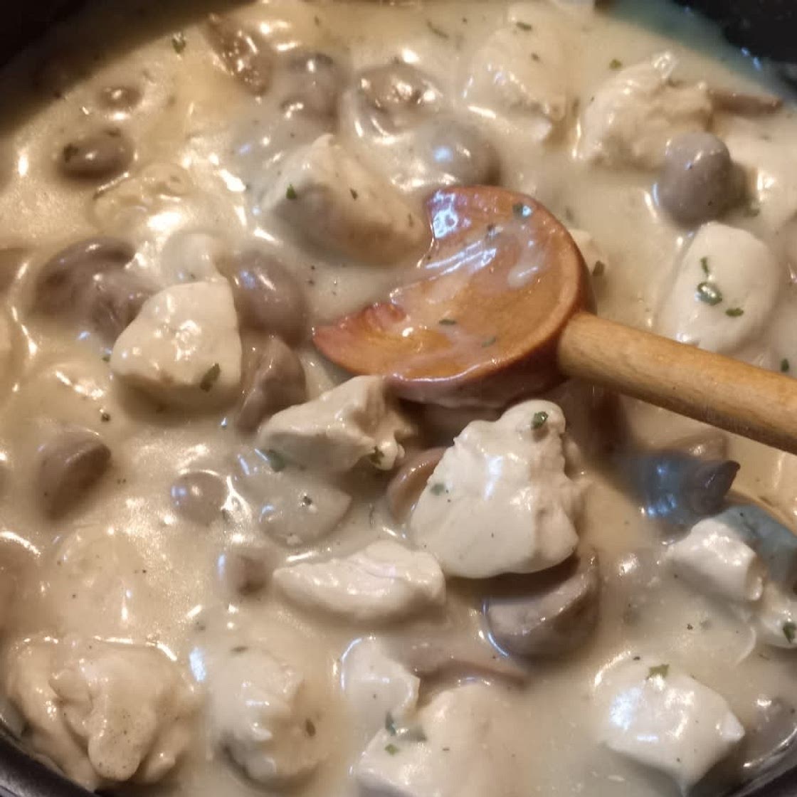 Blanquette de poulet aux champignons